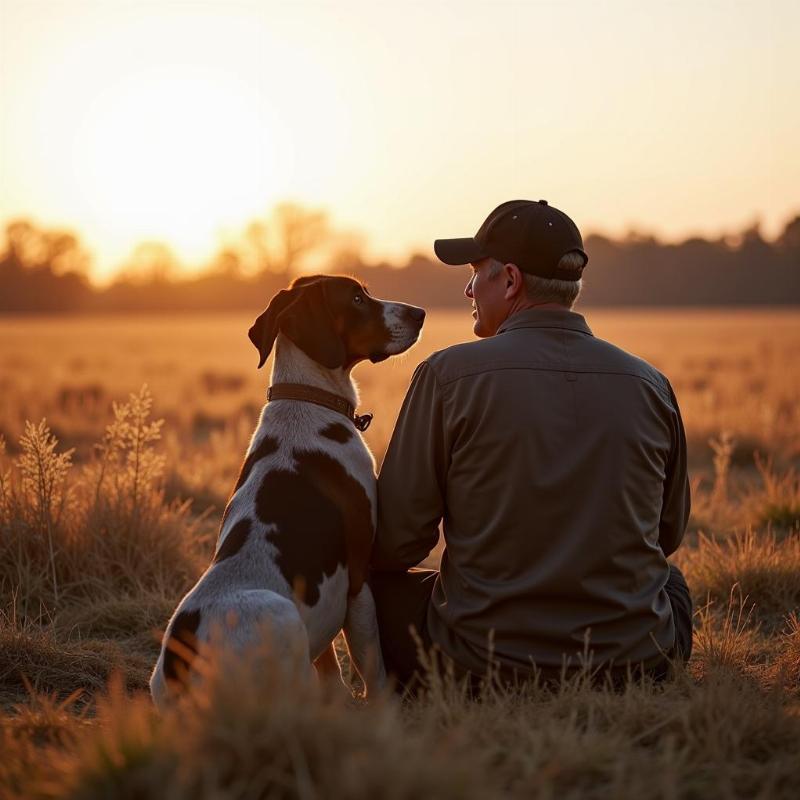 Walker Coonhound and its Owner