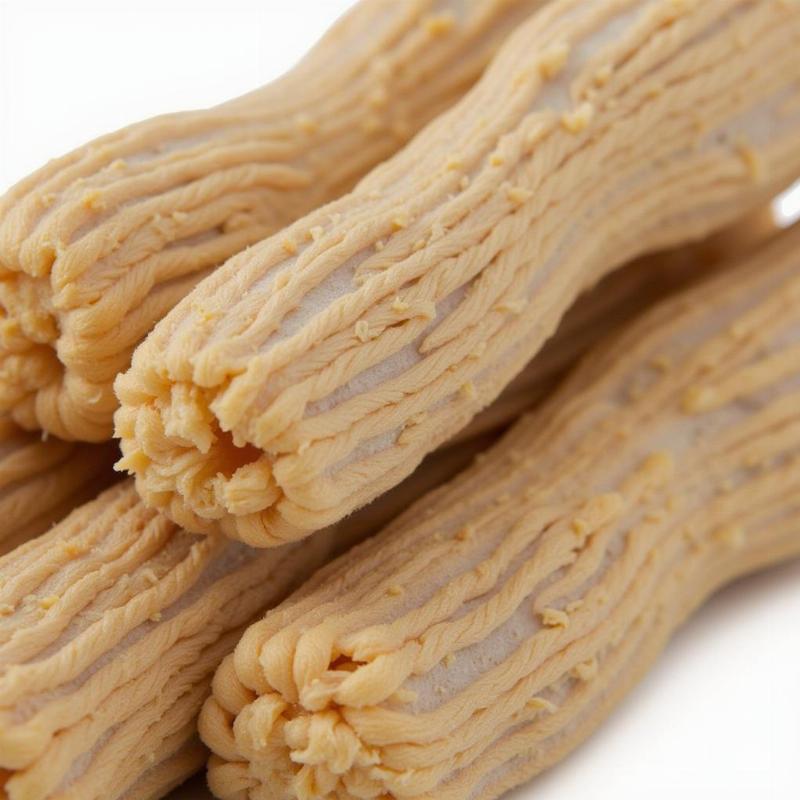 Close-up of a water buffalo tail chew for dogs