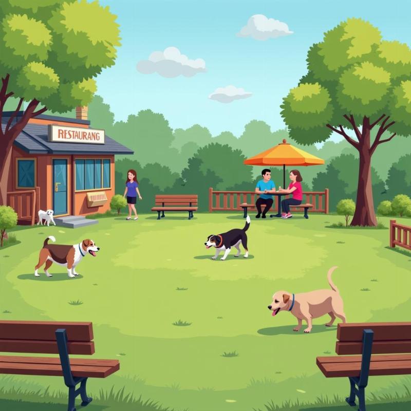 Dog park near restaurants in Westchester