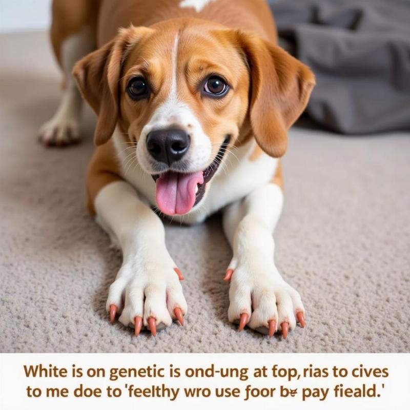 White Paw Pads on a Dog Due to Genetics