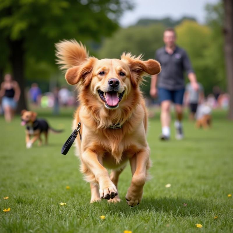 Excited Dog Running