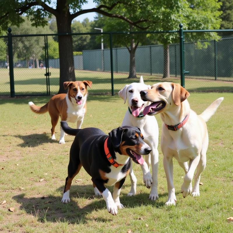 Wickham Dog Park Dogs Playing