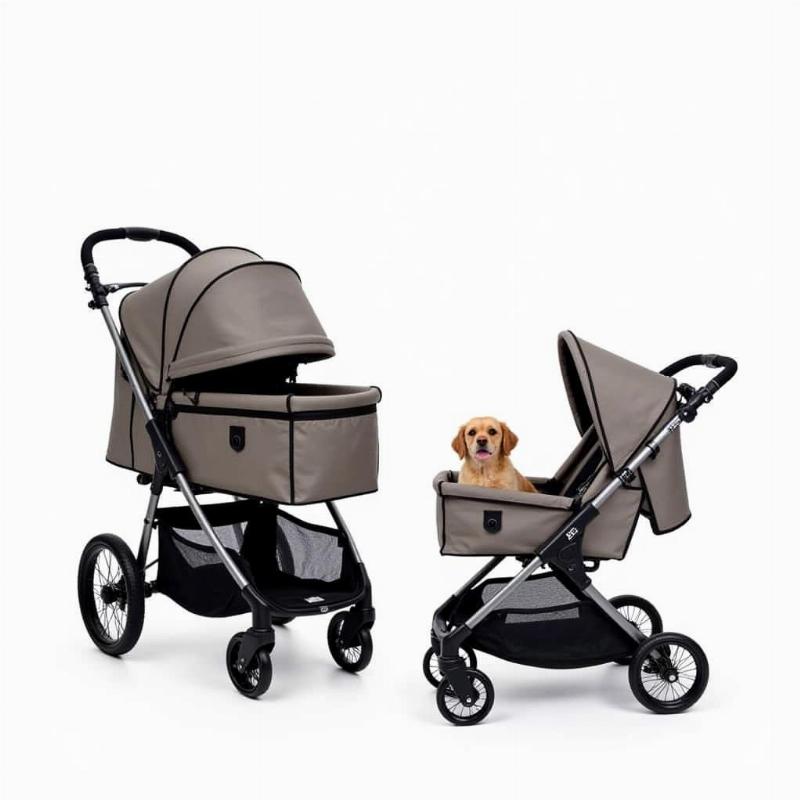 Dog stroller with removable carrier - convenient and versatile