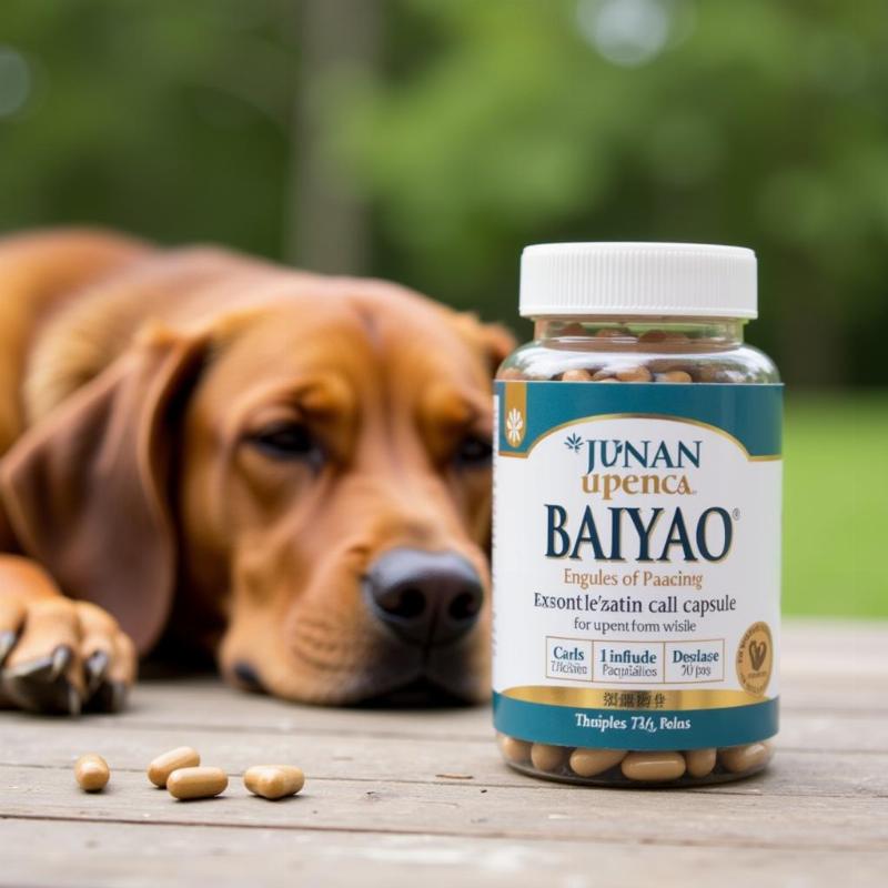 Close-up of Yunnan Baiyao Capsules for Dogs