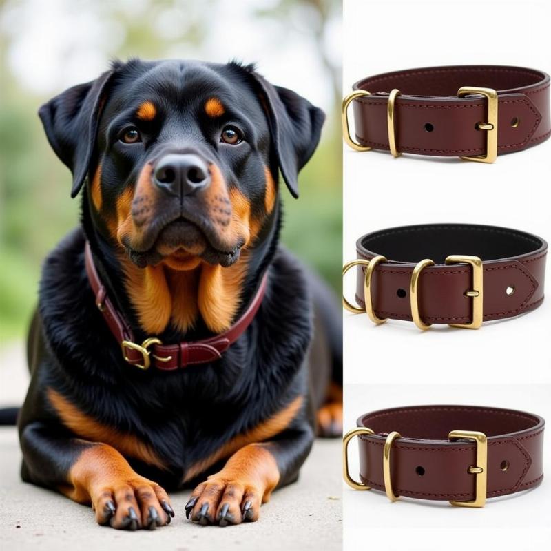 Leather Dog Collar for Large Breeds