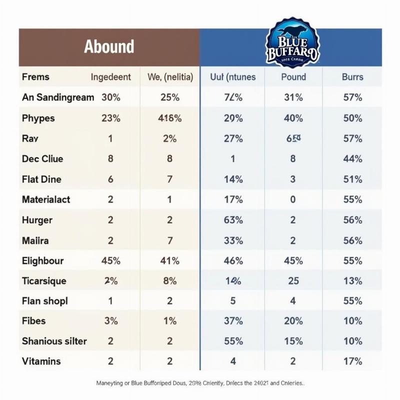 Abound vs. Blue Buffalo Ingredient Comparison