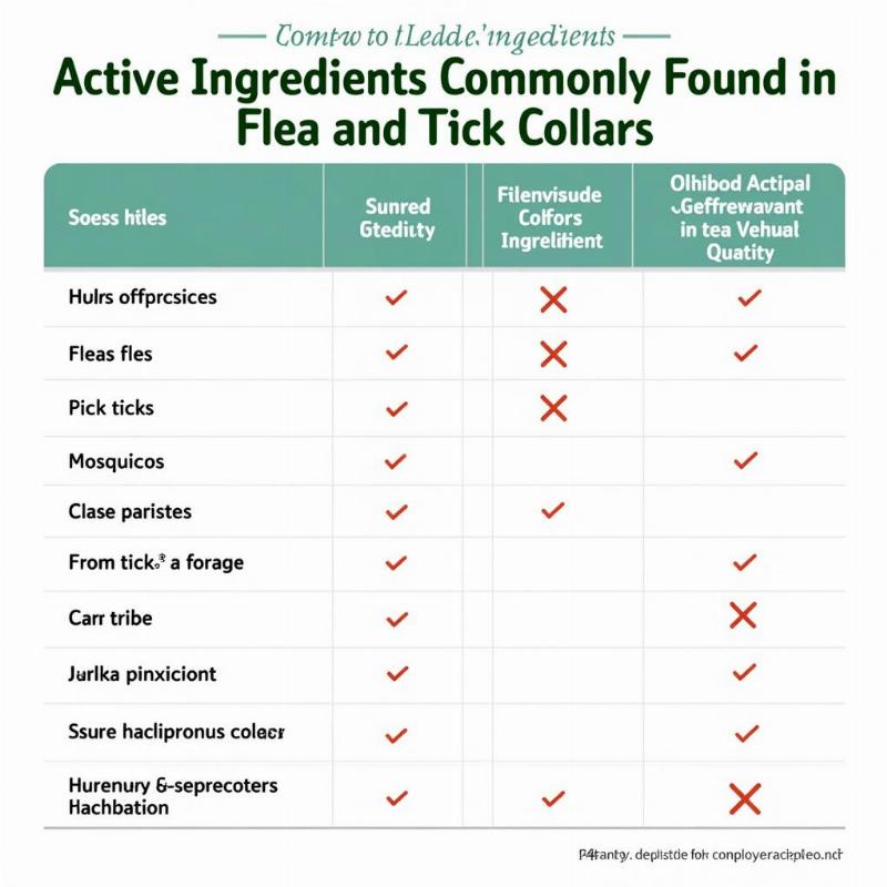 Comparison of Active Ingredients in Flea and Tick Collars