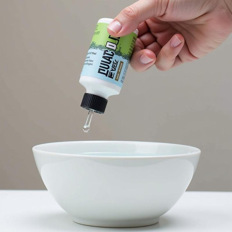 Adding Nulo Water Enhancer to a dog's bowl