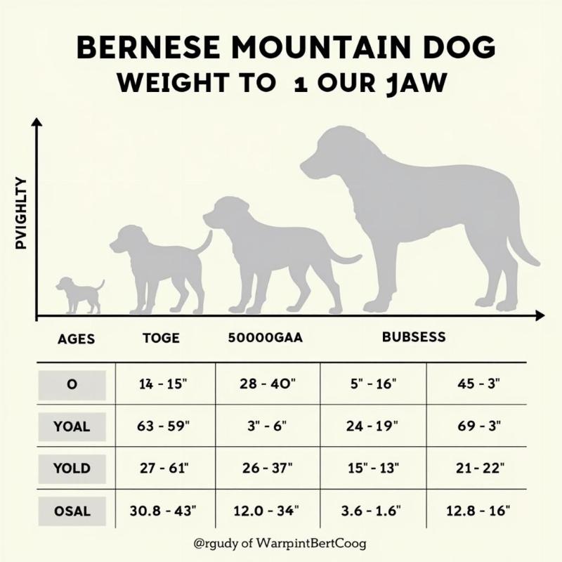 Bernese Mountain Dog Puppy Weight Chart