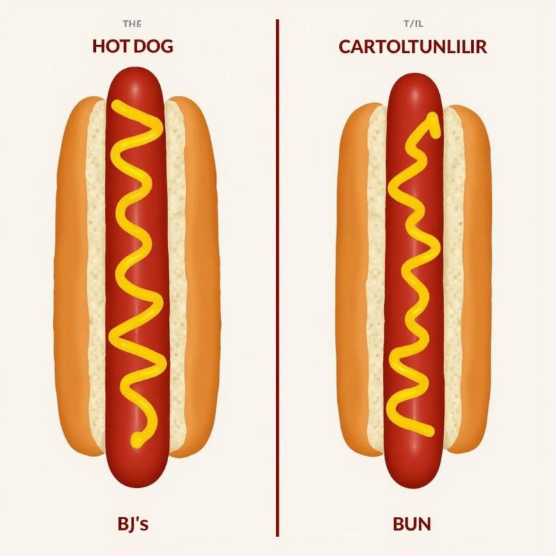 Side-by-side comparison of BJ's and Costco hot dogs