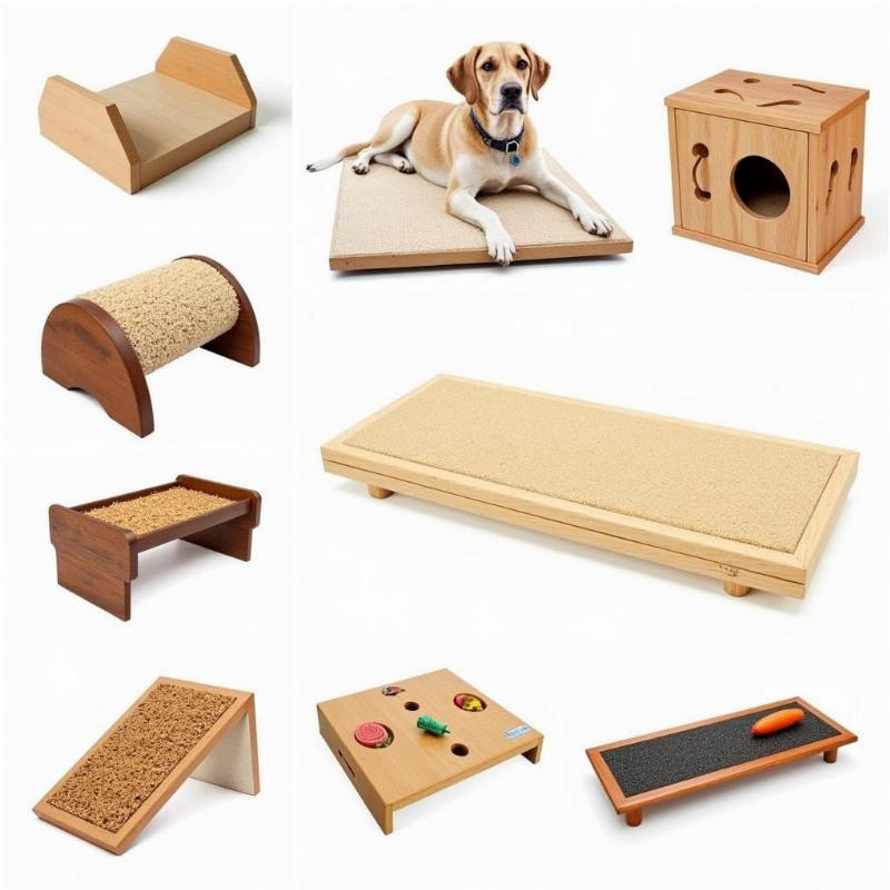 Different types of dog nail scratching boards