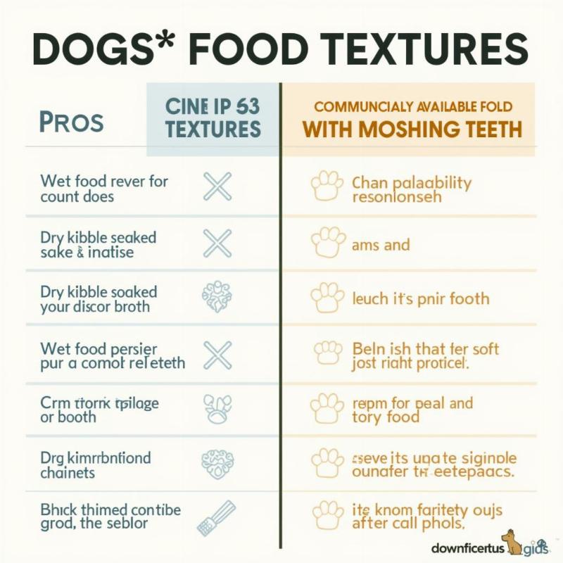 Different types of food for dogs with missing teeth