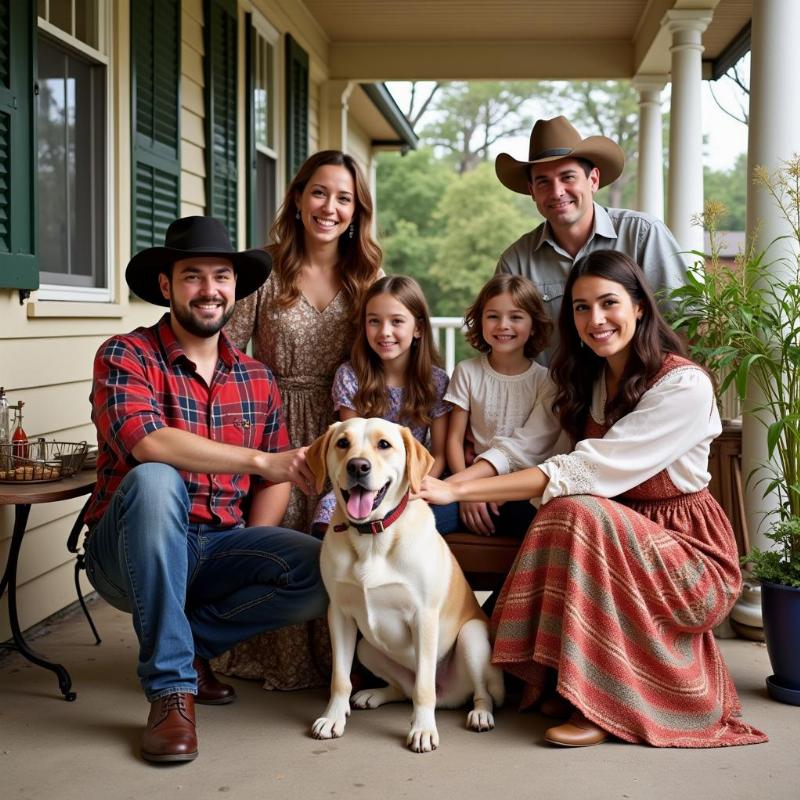 Cajun Family with Dog