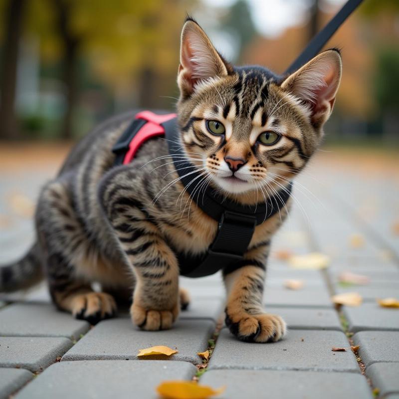 Cat Escaping Dog Harness