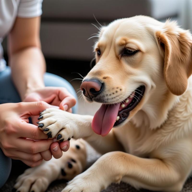 Caring for dog paws