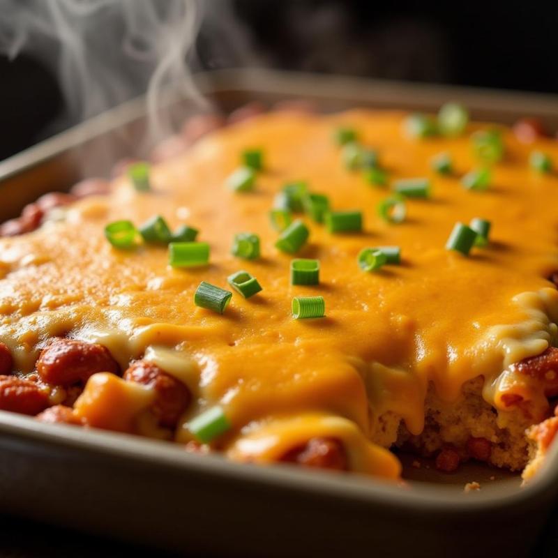 Chili Cornbread Hot Dogs Casserole