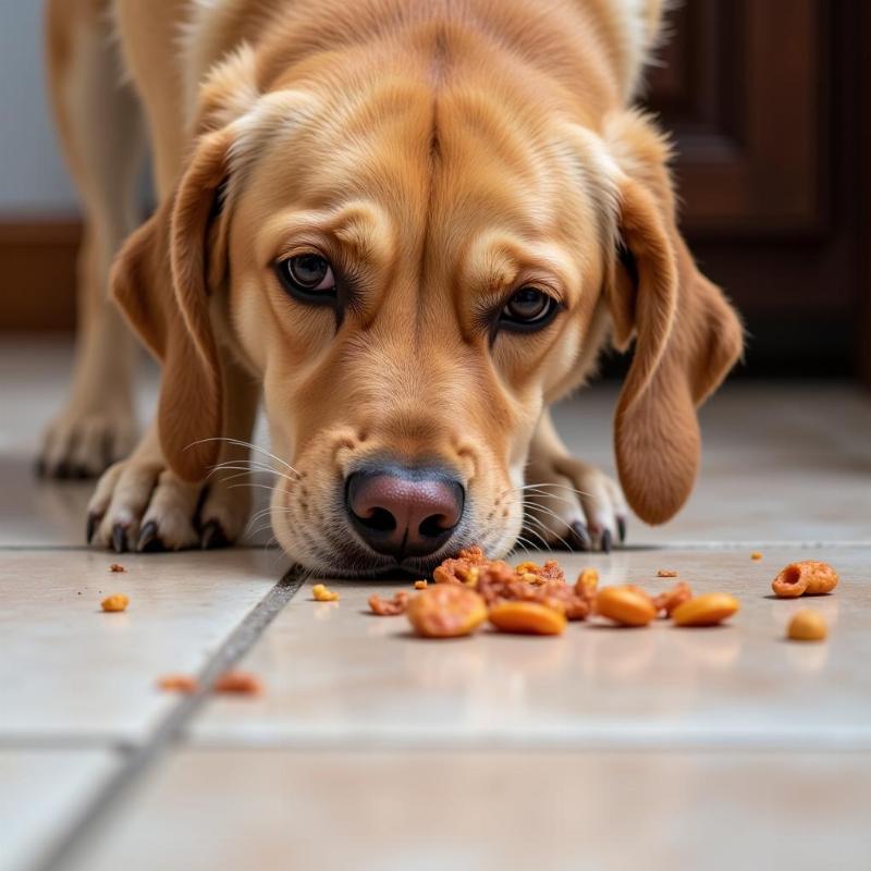 Dog Overeating and Vomiting