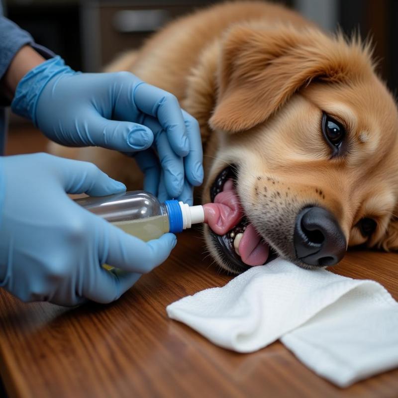 Dog bitten by raccoon first aid