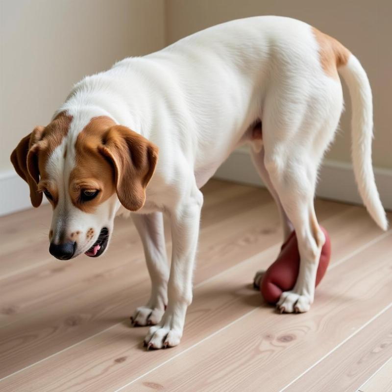 Dog showing signs of intestinal blockage