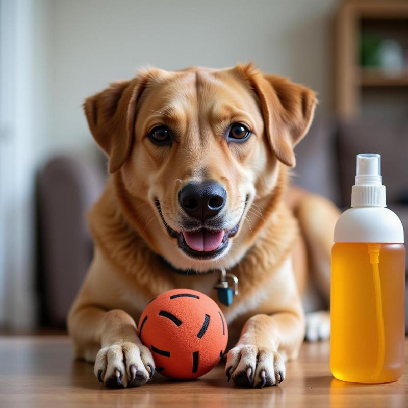 Dog Playing with a Toy After Training