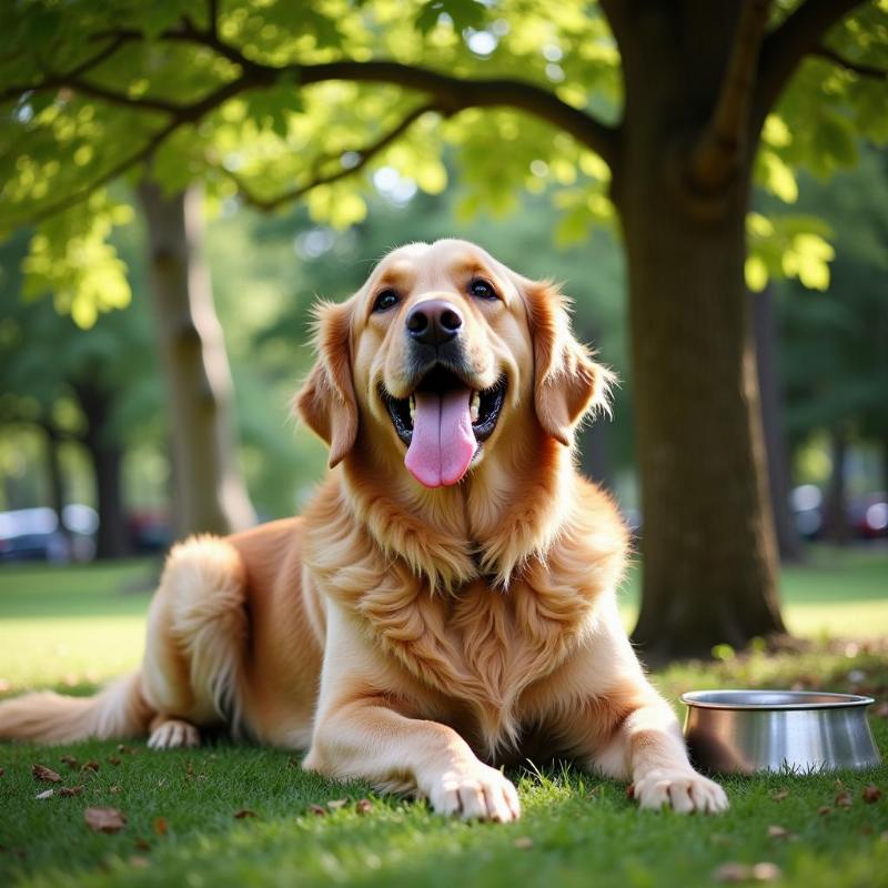 Dog Cooling Down