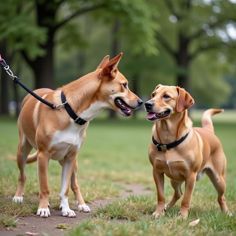 Chó gặp chó khác