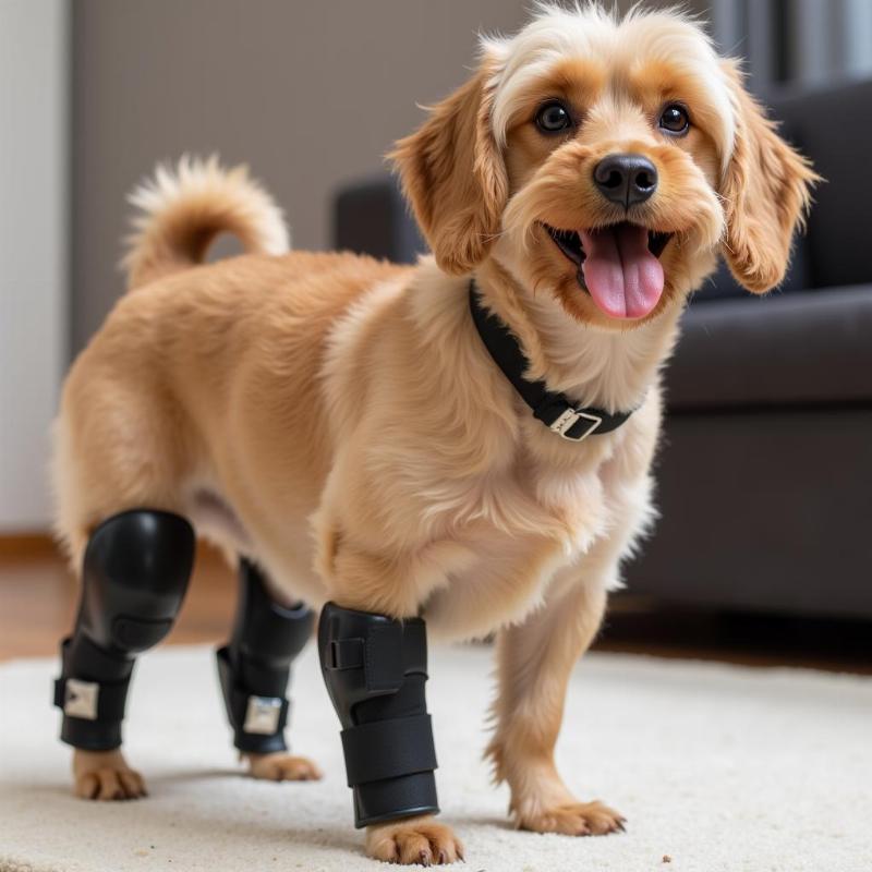 Dog Wearing Brace