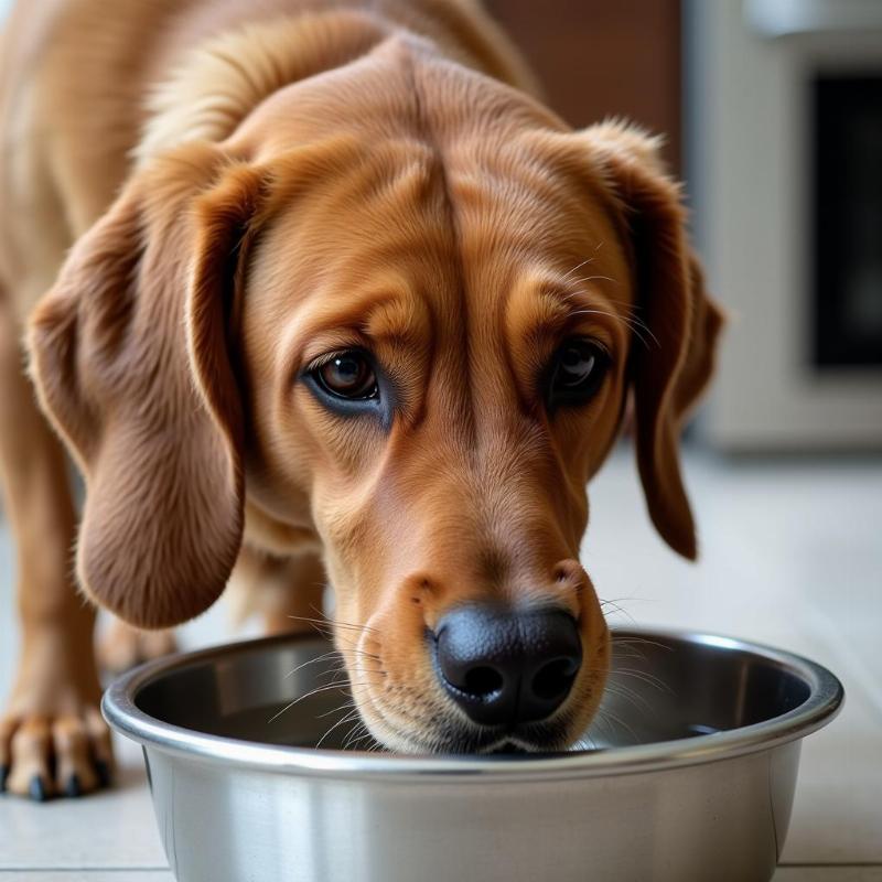 Dog Drinking Alkaline Water