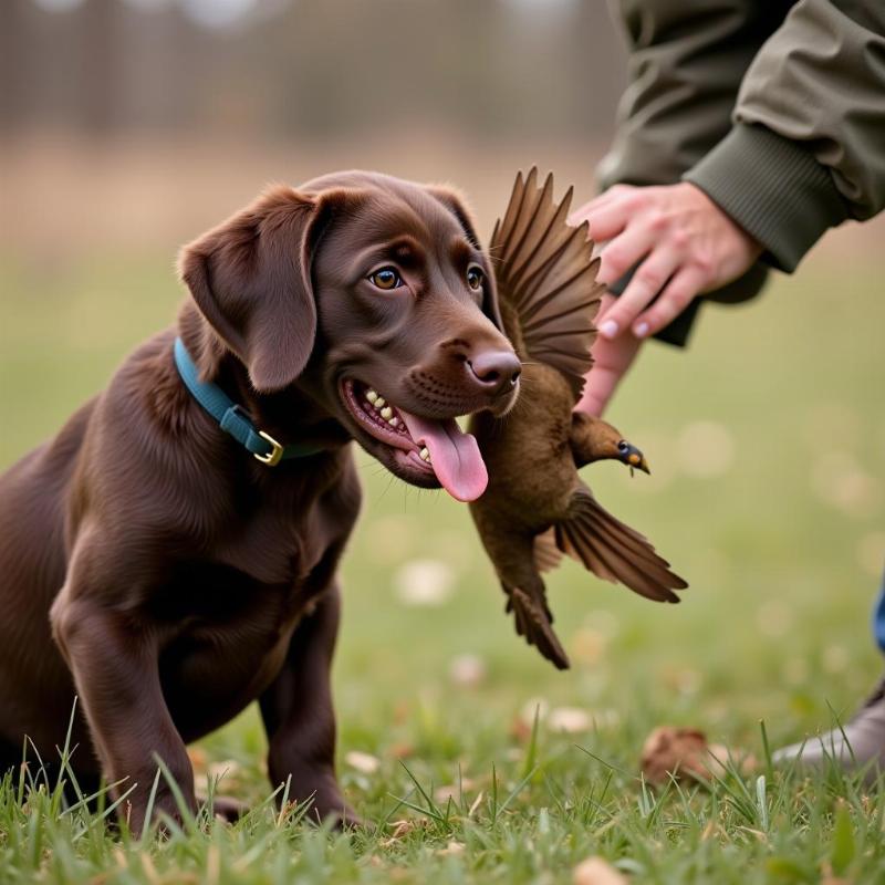 Chocolate Lab Hunting Training