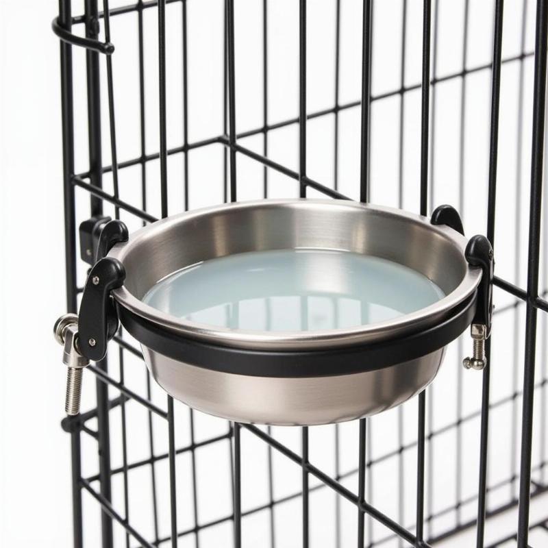 Choosing a dog bowl attached to the crate