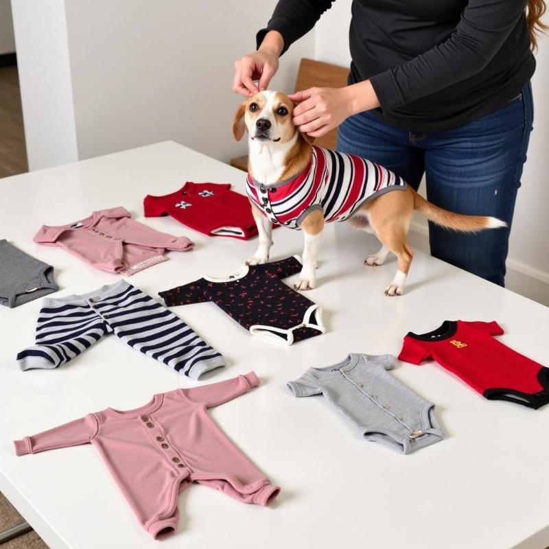 Choosing pajama sizes for dogs and owners