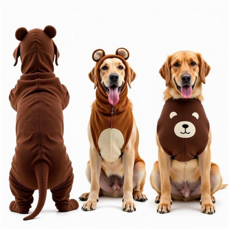 Choosing a bear costume for a large dog