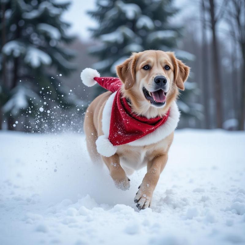 Christmas Playing in the Snow