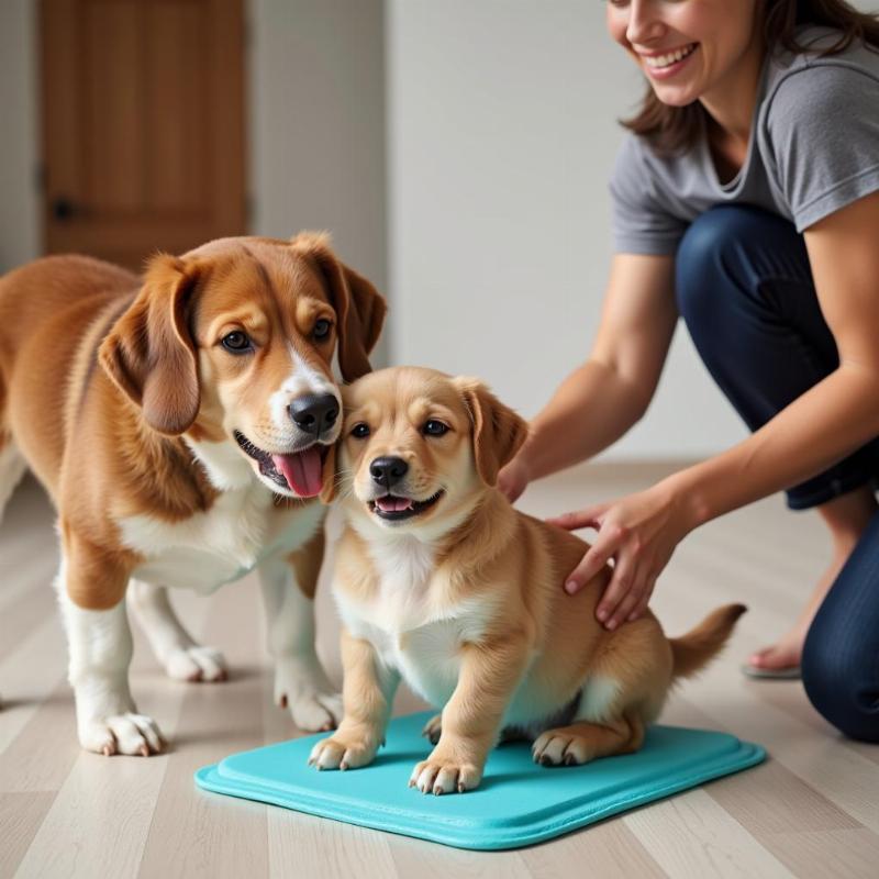 Owner Training Puppy