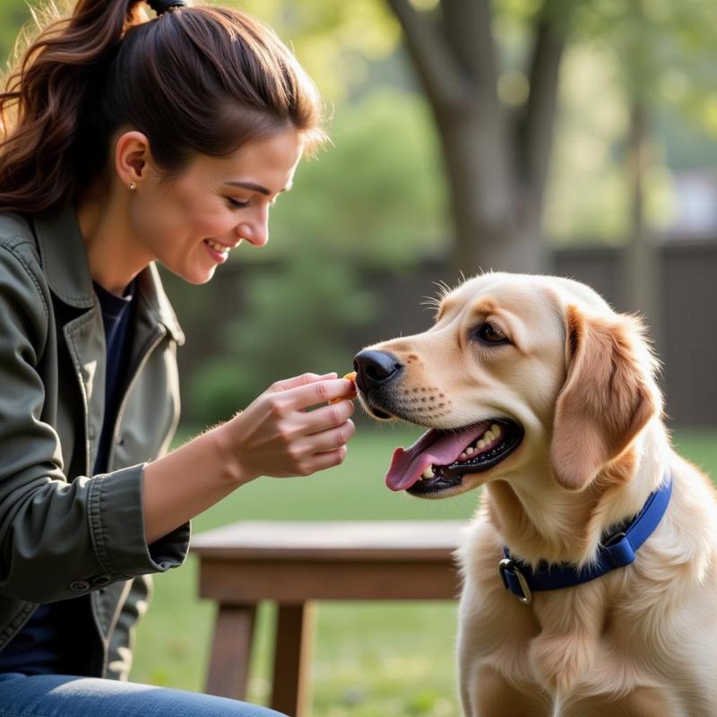 Professional Dog Trainer Working with a Dog