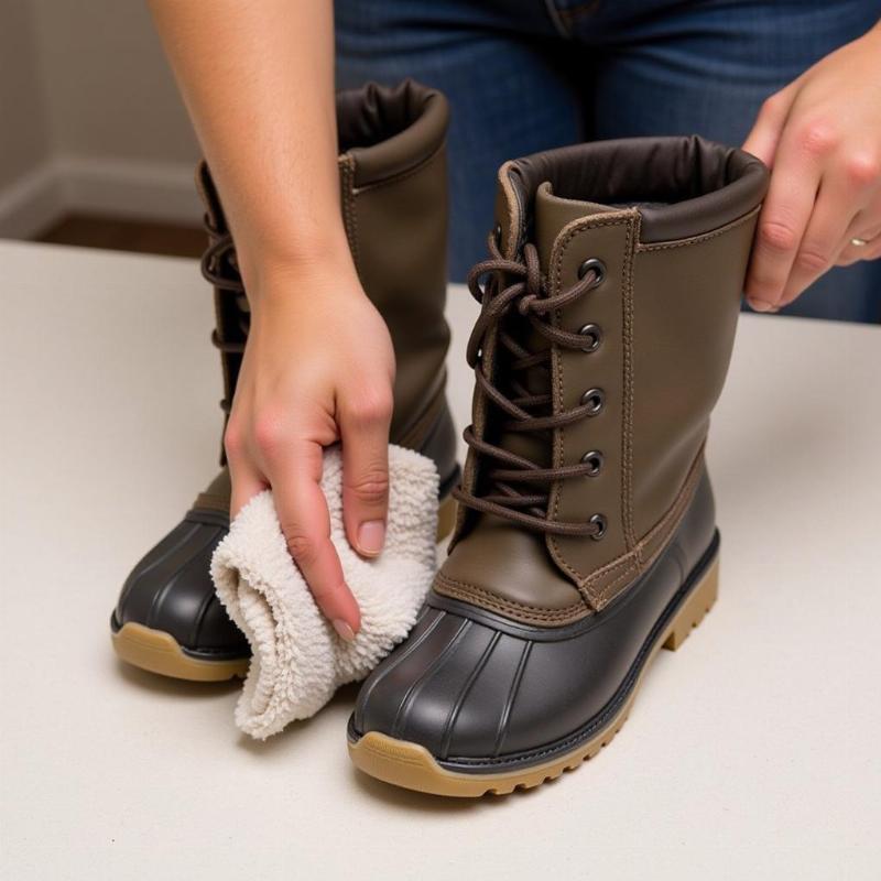 Cleaning dog boots