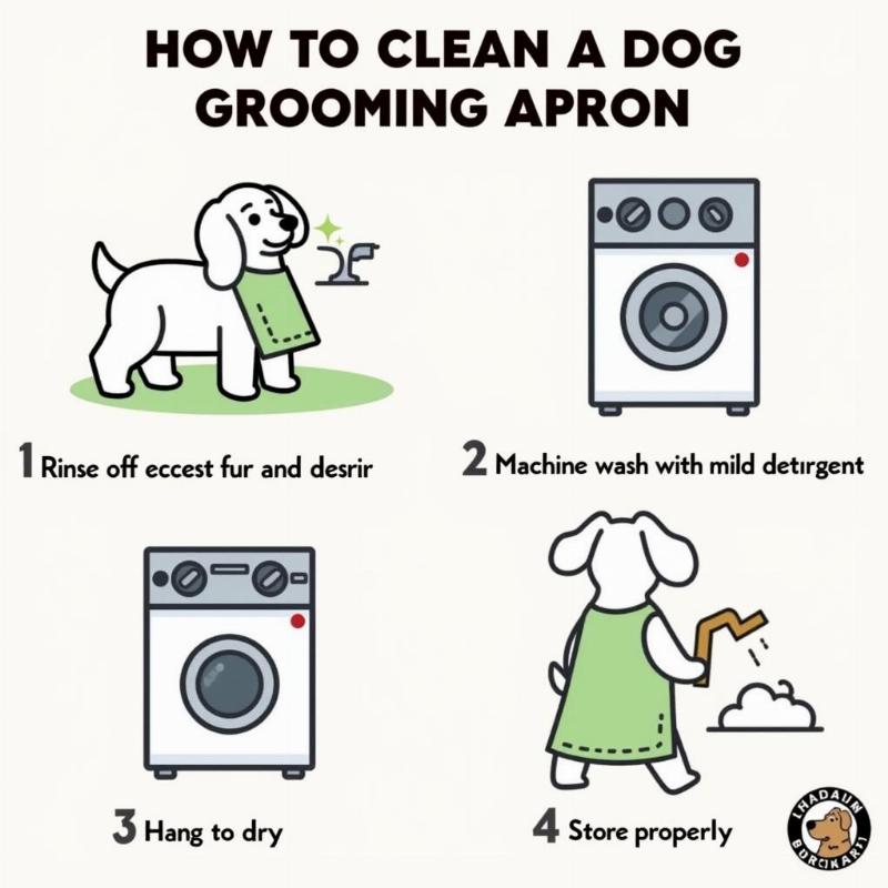 Cleaning a Dog Grooming Apron