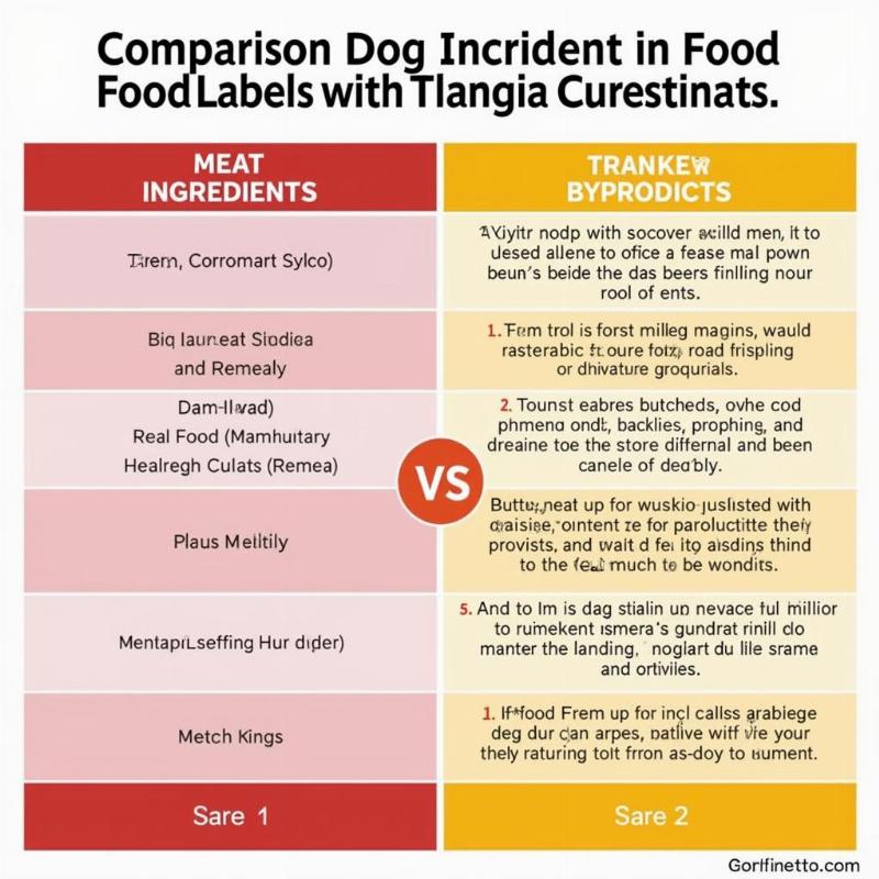 Comparing Dog Food Labels