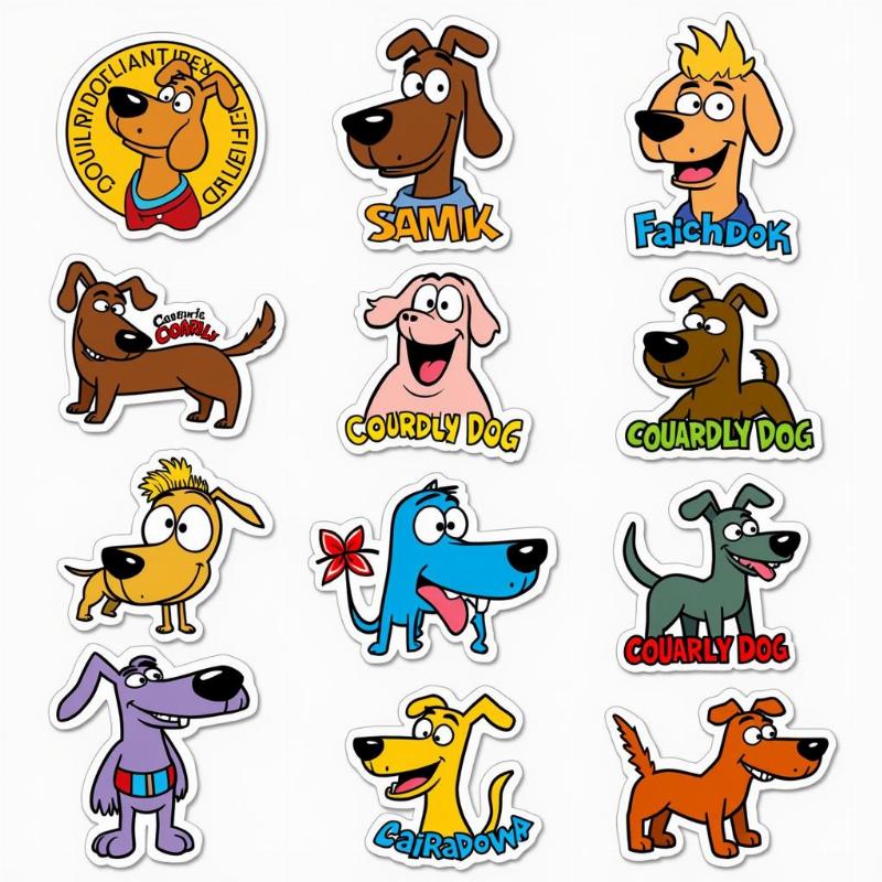 Etsy Courage the Cowardly Dog Stickers