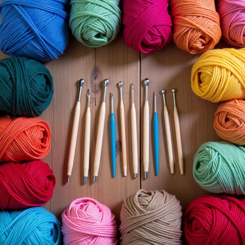 Yarn and Crochet Hooks for Dog Sweater