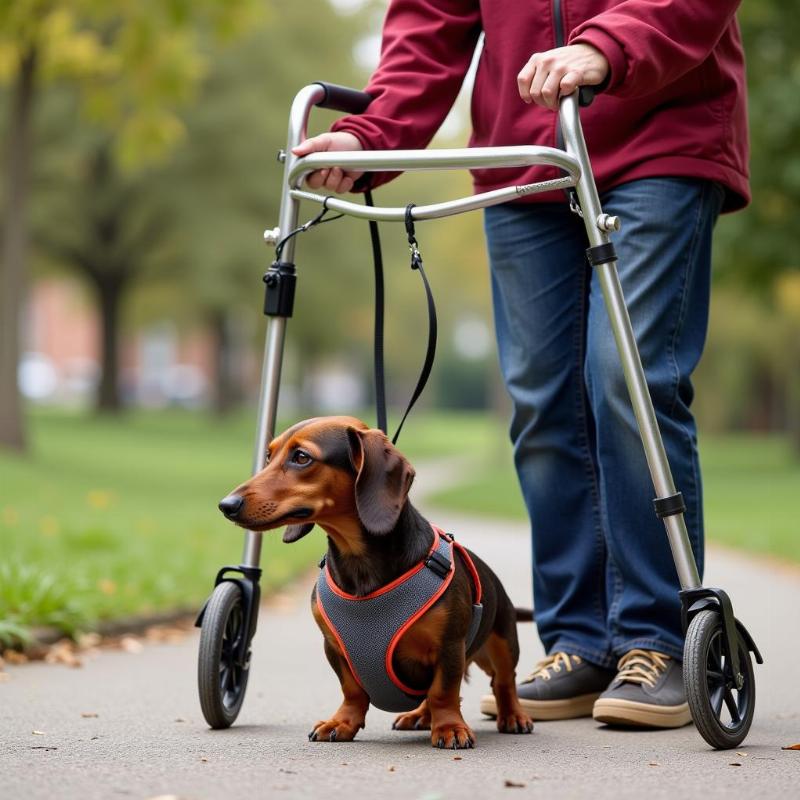 Dachshund with Owner Mobility Issues