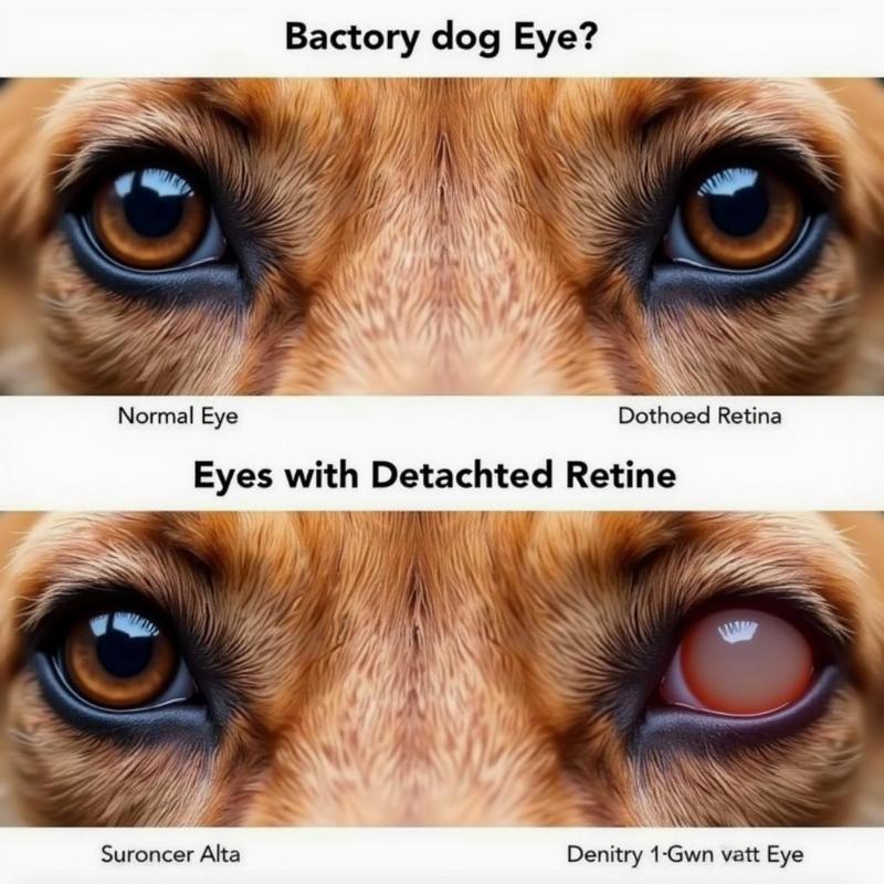 Detached Retina vs. Normal Dog Eye