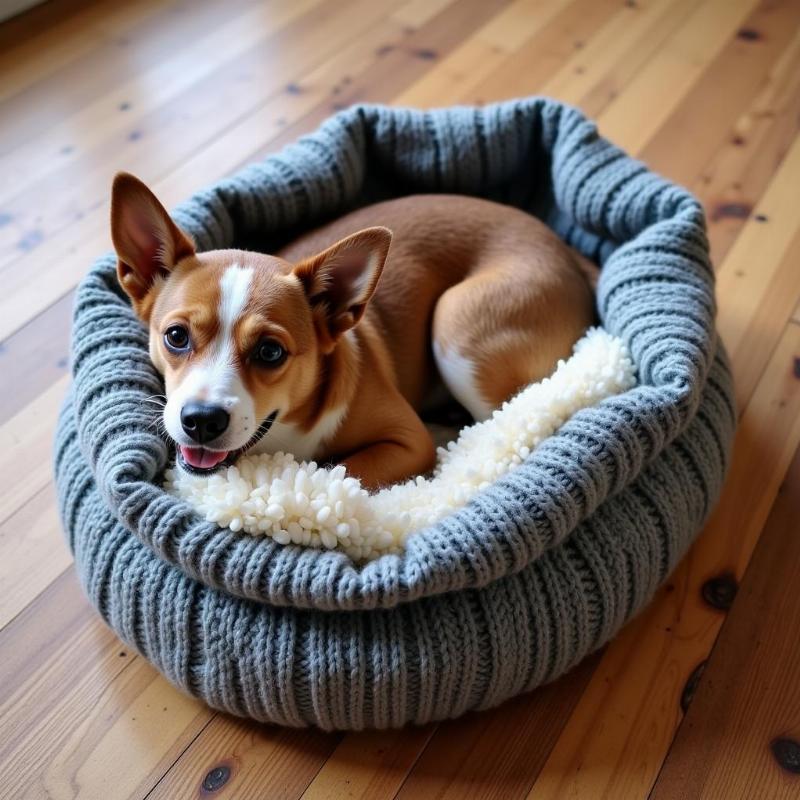 DIY Dog Bed from Old Sweater