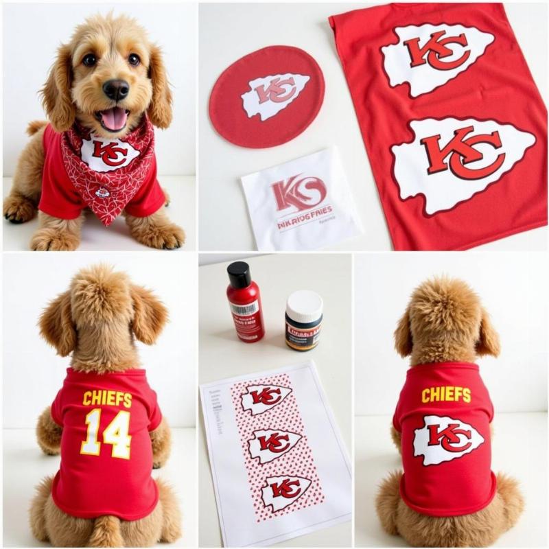 DIY Kansas City Chiefs Dog Costume