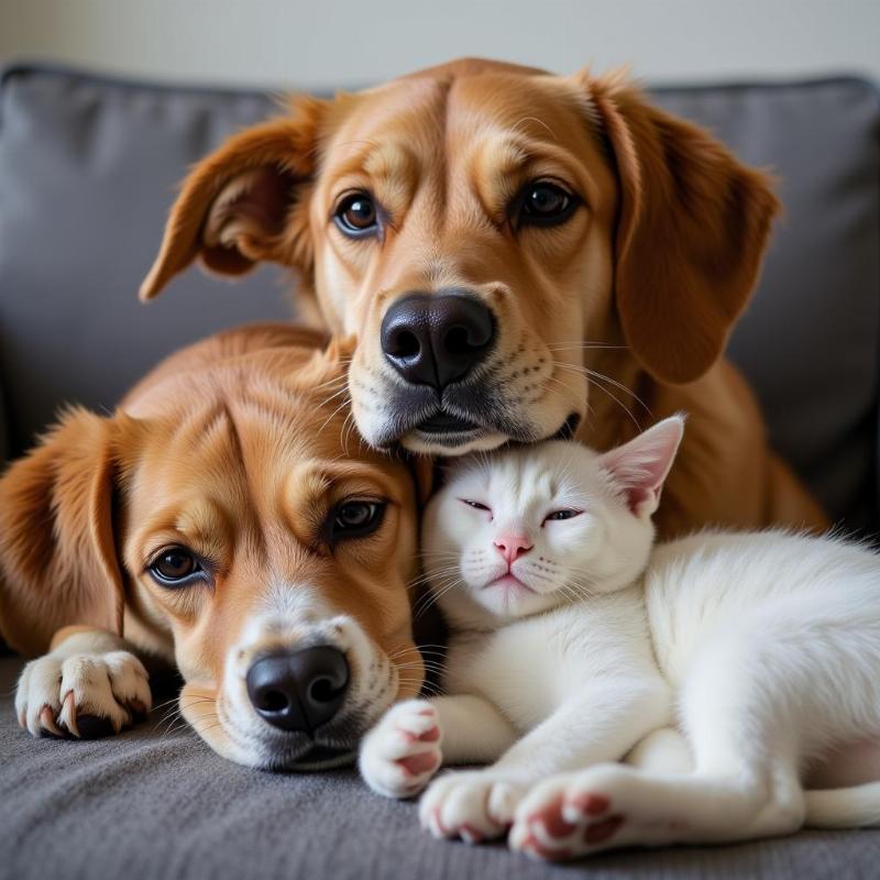 Dogs and cats can form close bonds.