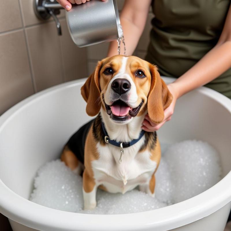 Dog Bath Time: Happy Pooch