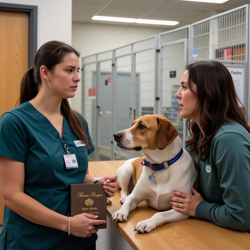 Asking Questions at a Dog Boarding Facility