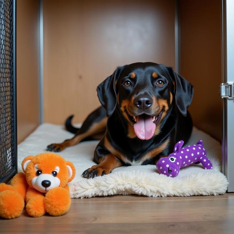 Happy Dog at a Boarding Facility in University Place