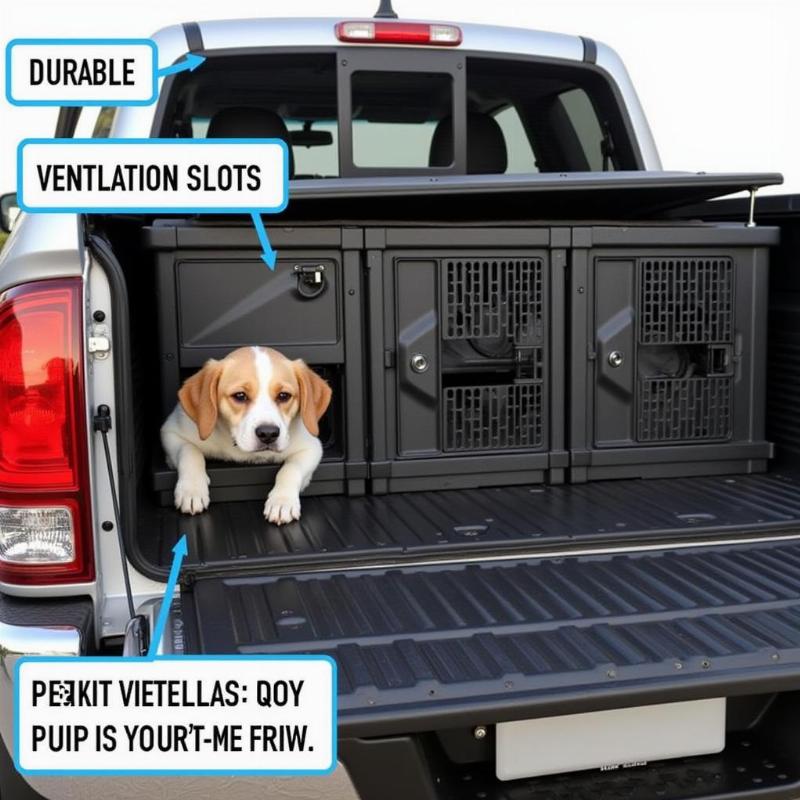 Dog box features - ventilation and durability