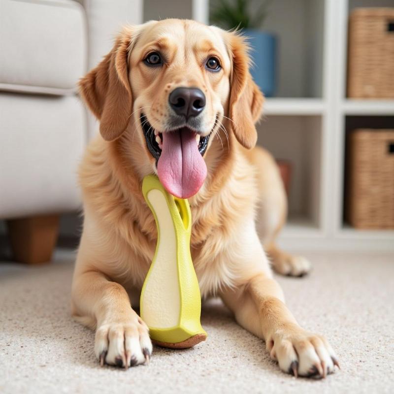 Dog Chewing on Appropriate Toy